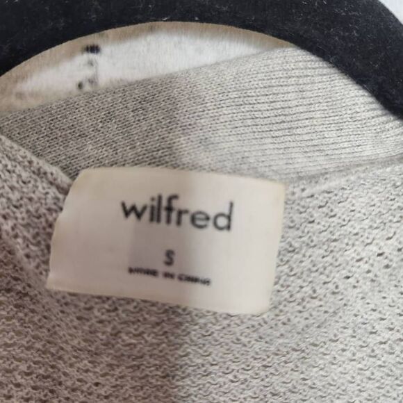 Wilfred Aritzia Silk Cashmere Blend Open Front Knitted Cardigan Gray Size Small - Picture 11 of 11